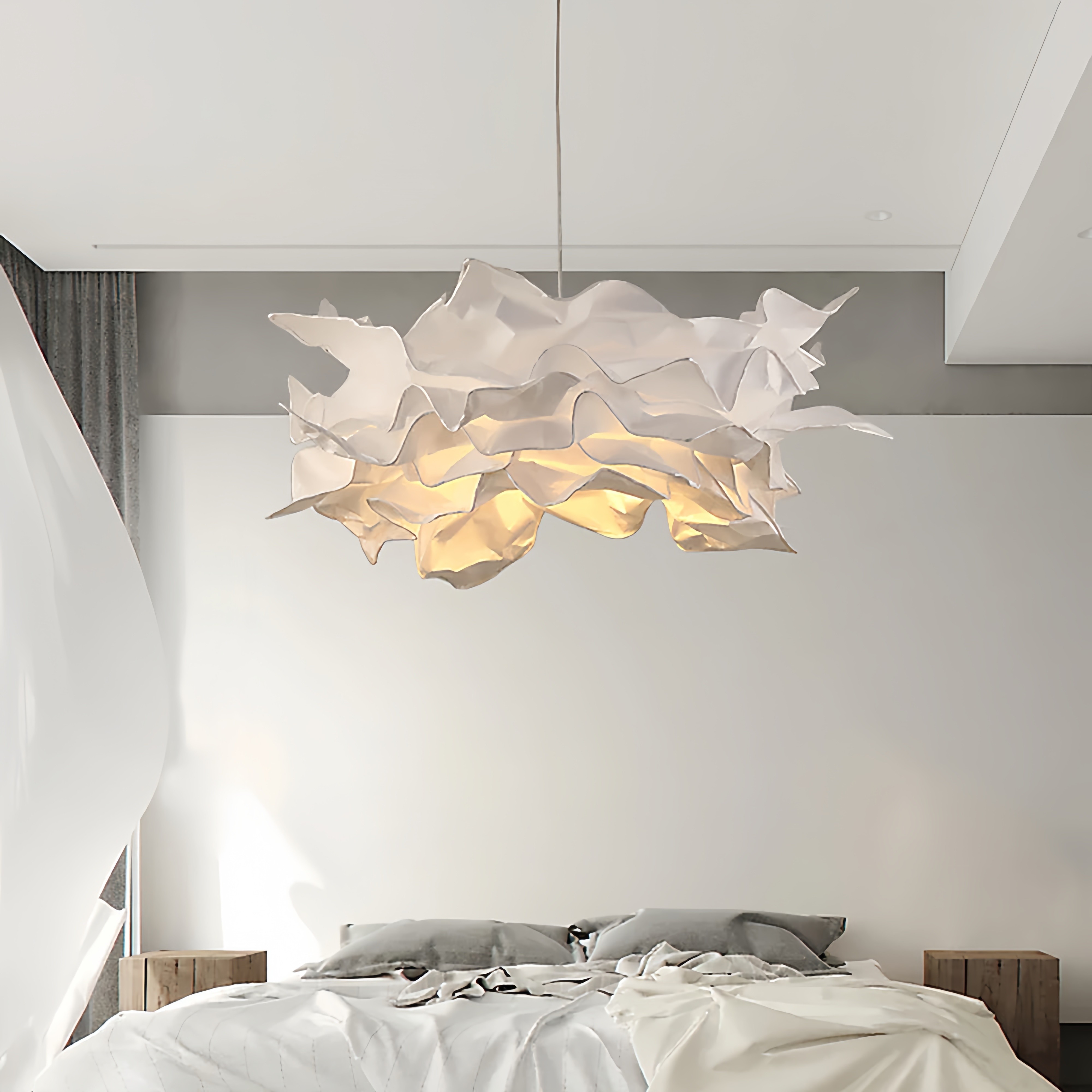White Flower Cloud Paper Pendant Light K138