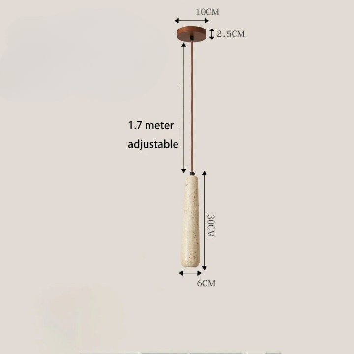 Travertine Tube Pendant Light D922