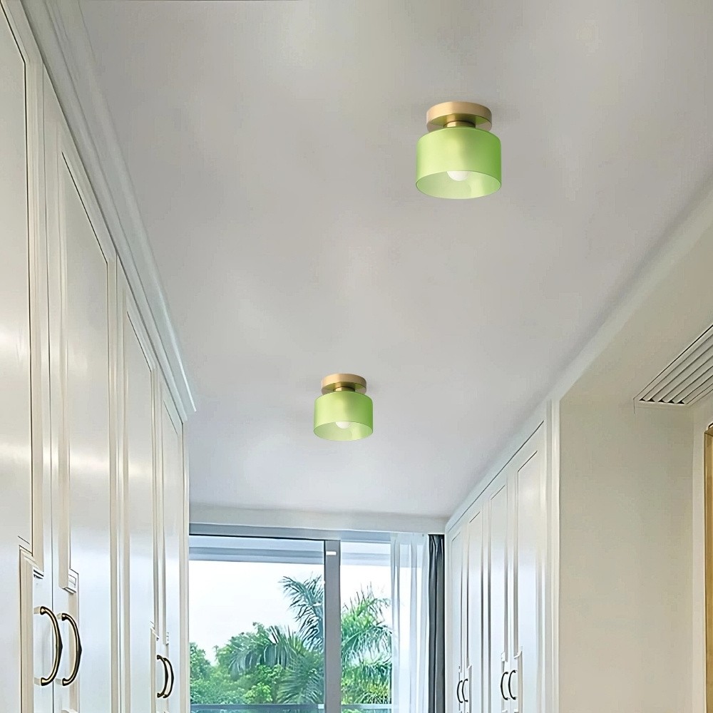 Morandi Cylinder Ceiling Light - Minimalist Flush Mount for Indoor Spaces K893