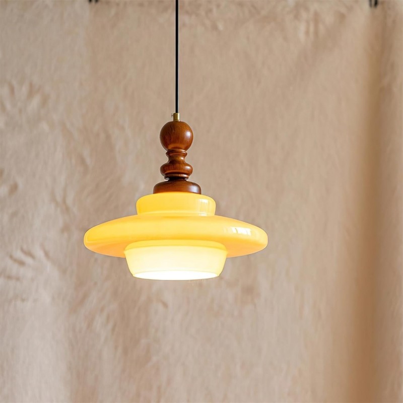 Medieval Cream Glass Pendant Lamp K319