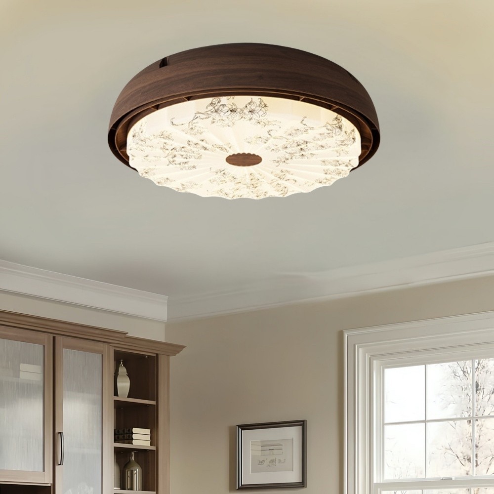 Retro Low Profile Bladeless Led Ceiling Fan Light K1101