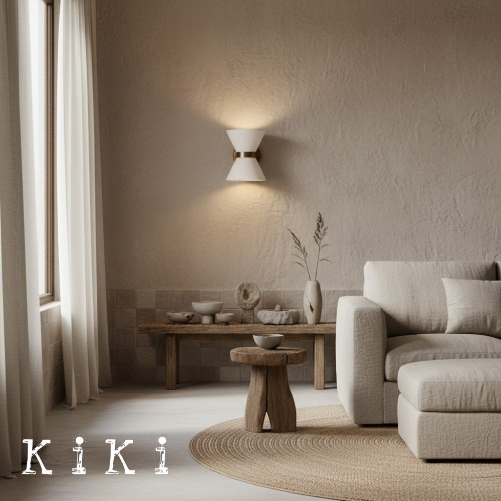 Ankora Textured Linen Shade Wall Sconce - Elegant Interior Lighting for Living Spaces K1688