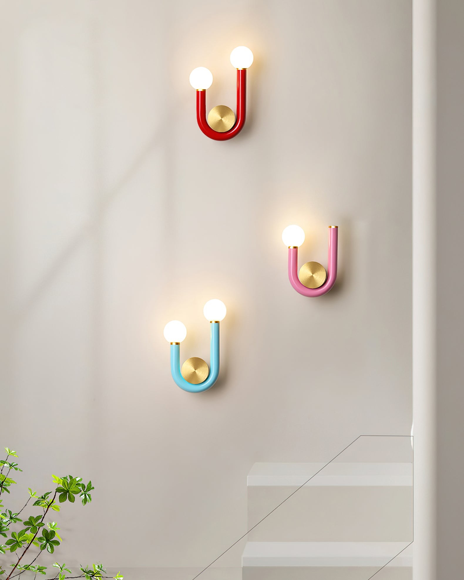 Creative U Shaped Double Head Wall Lamp K695