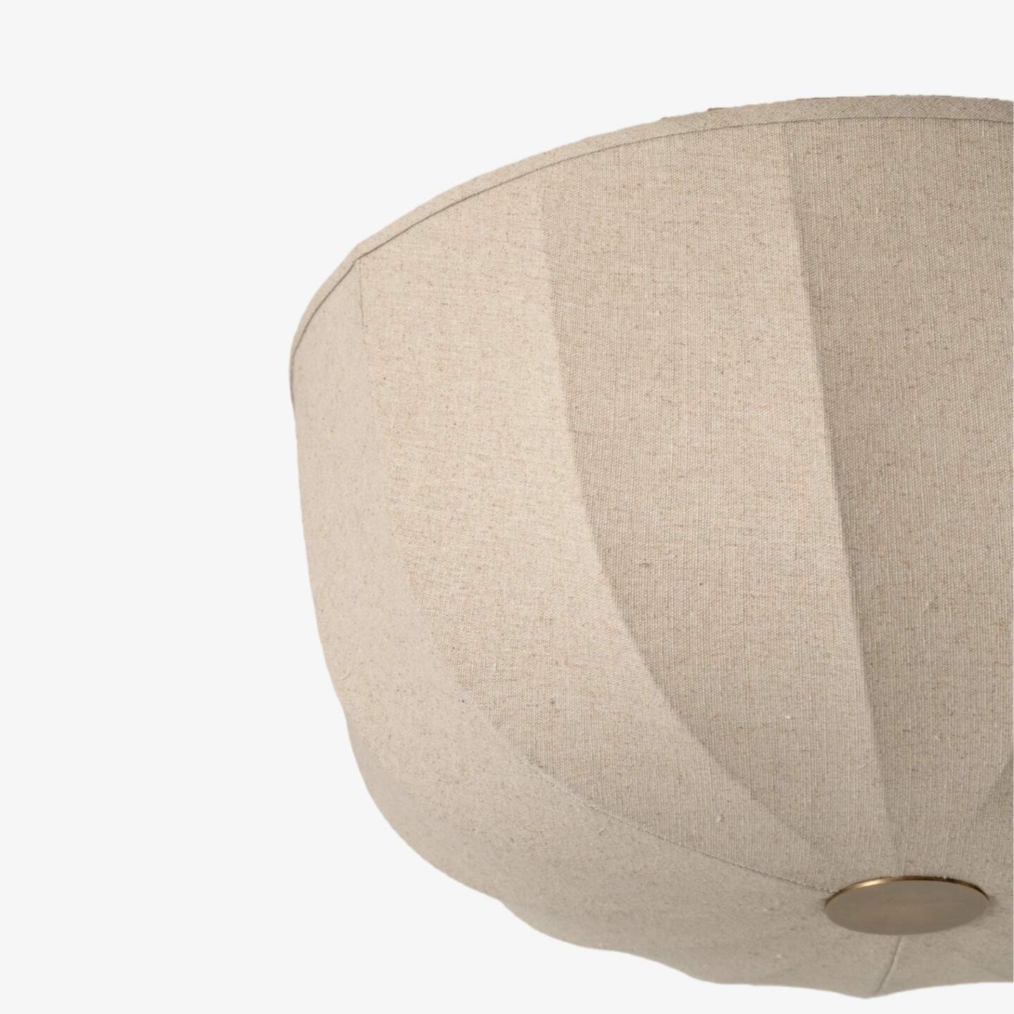 Loomis Linen Flush Mount Ceiling Light - Modern Fabric Shade for Living Room K2057