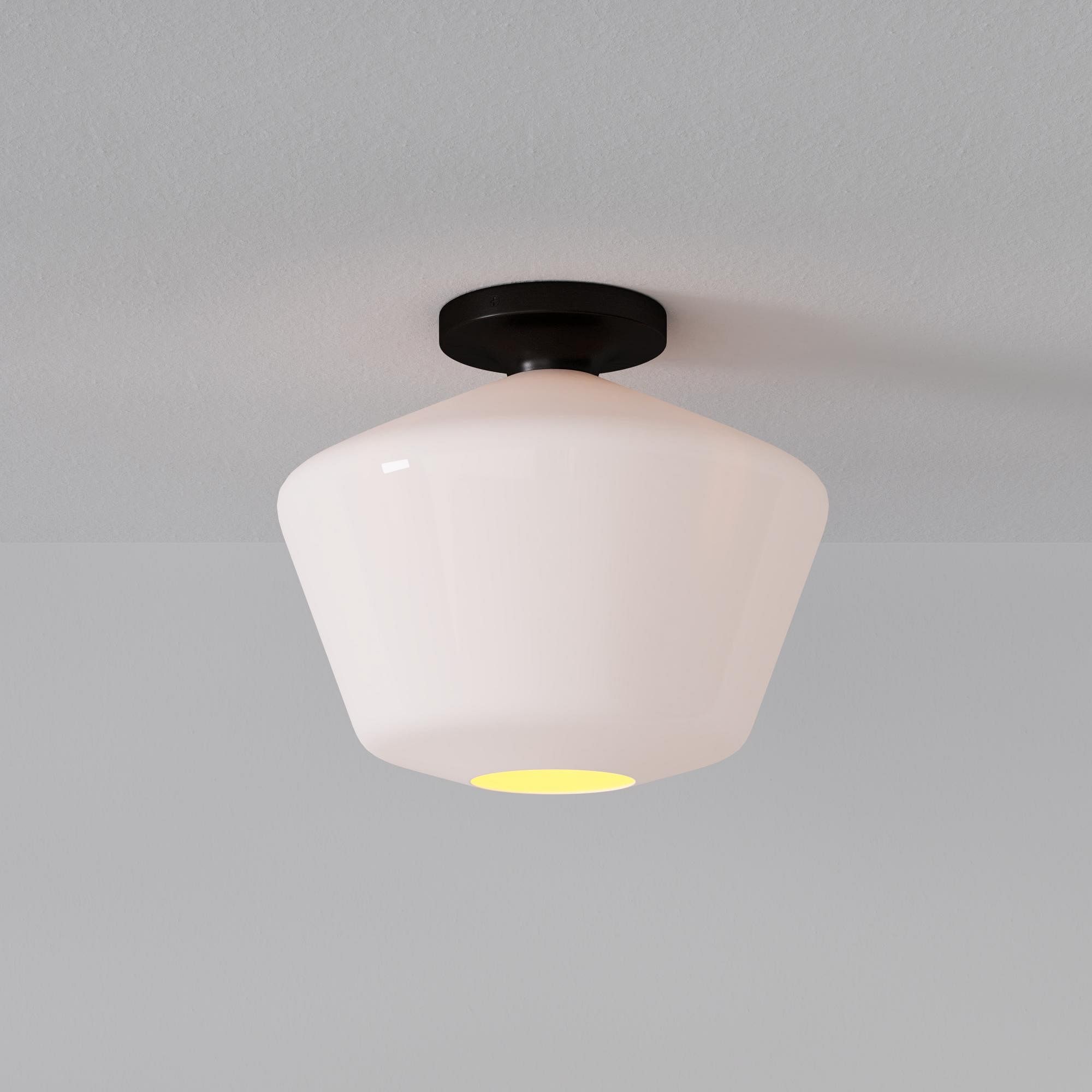 Merin Sleek Glass Ceiling Lamp - Geometric Flushmount Lamp for Dining Room K1223