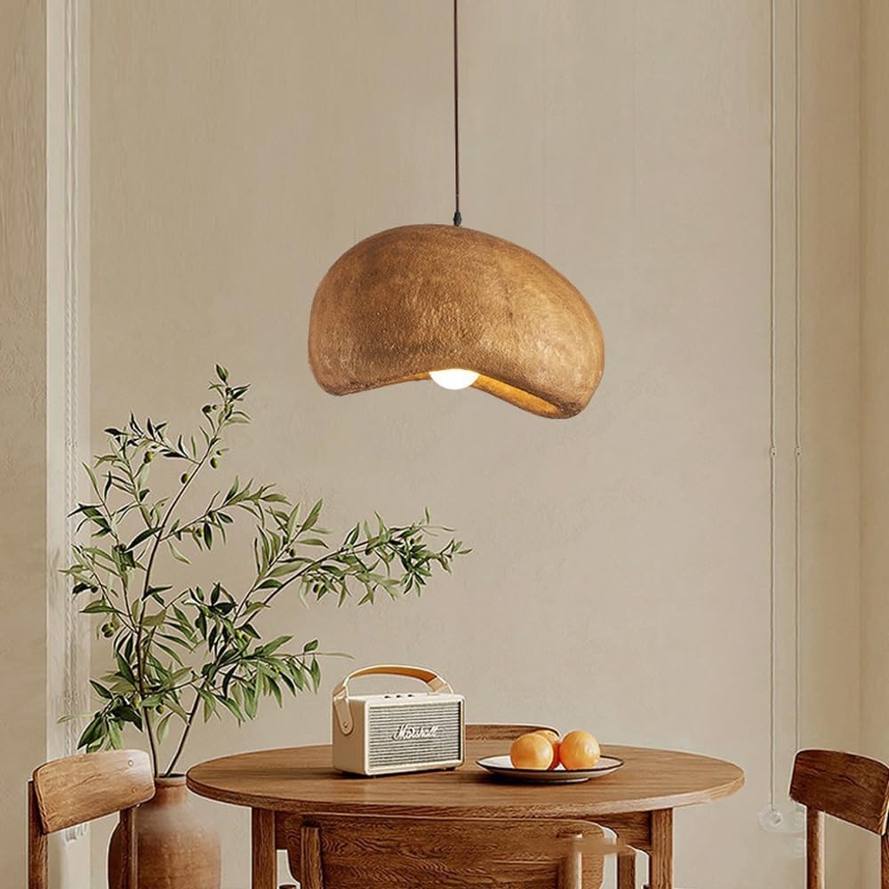 Wabi-Sabi Coffee Cloud Japandi Resin Pendant Light D824