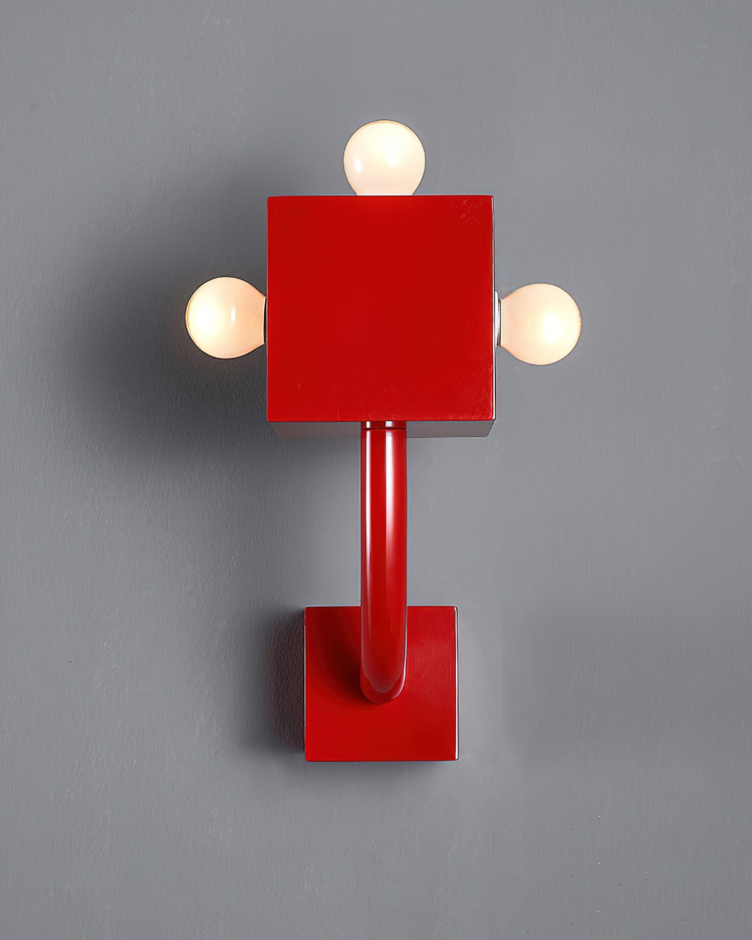 Red Cube Metal Wall Lamp K616