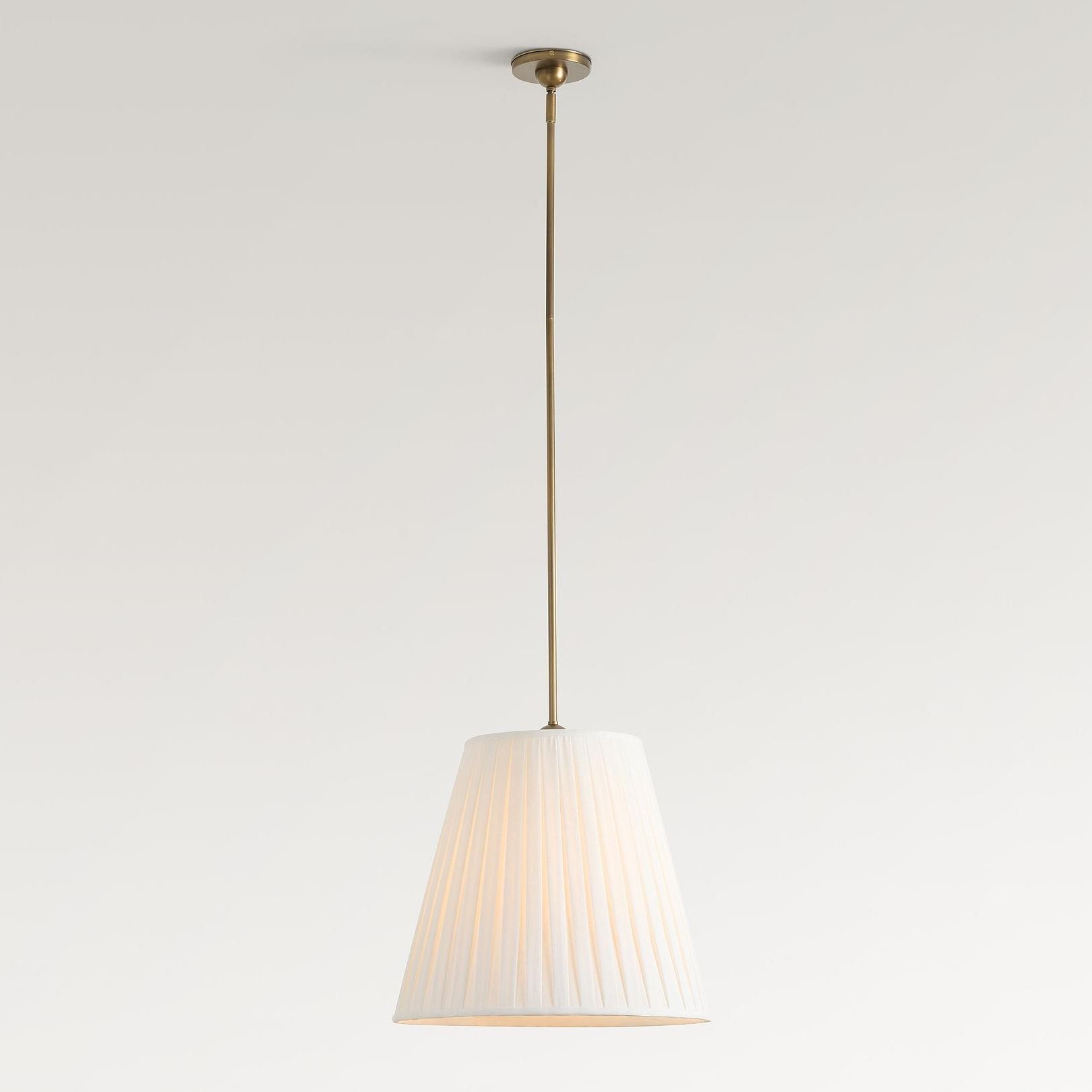 Luvora Refined Fabric Pendant Light – Pleated Textile Shade with Iron Base K1303