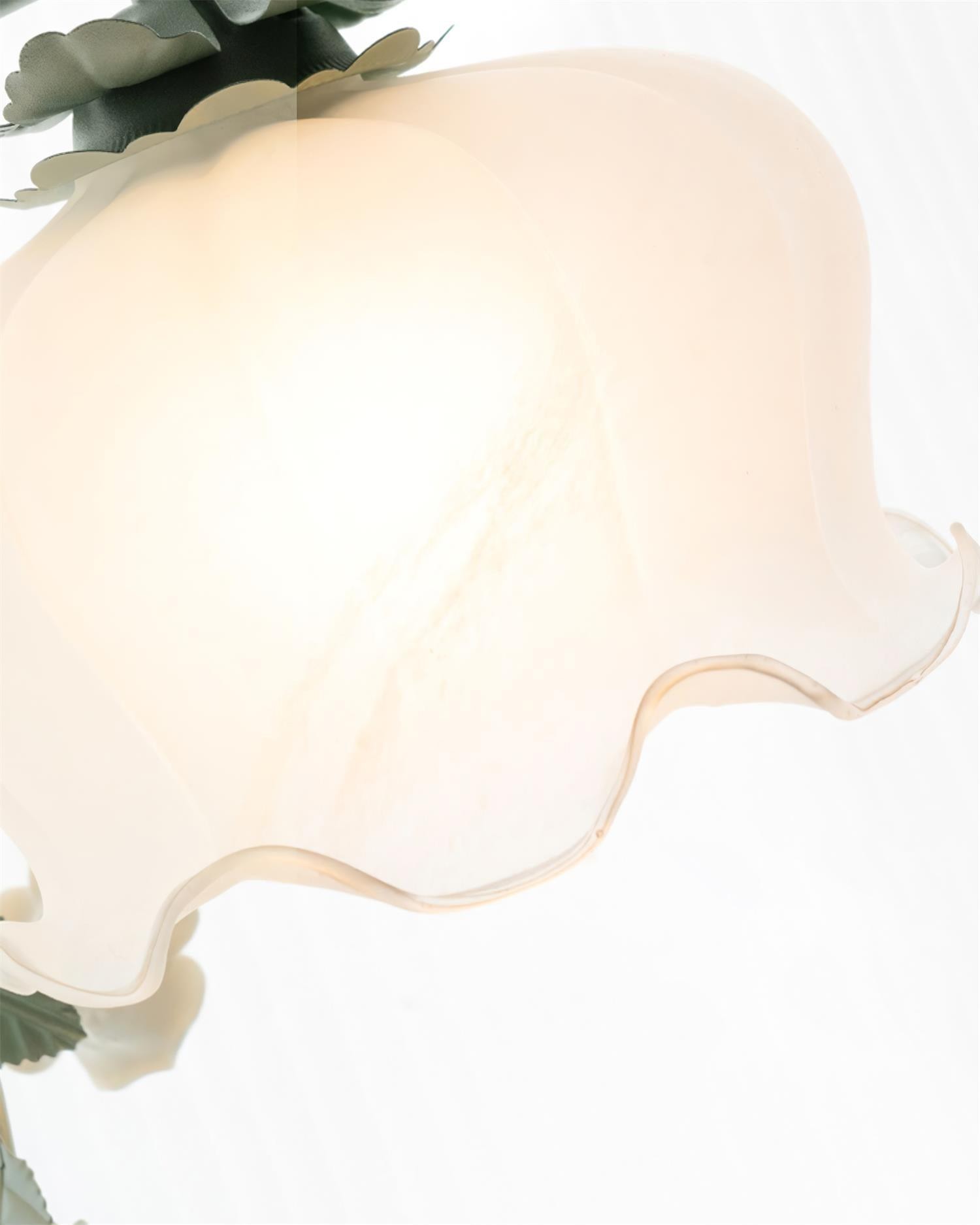 Green Pink White Rose Flower Table Lamp K640