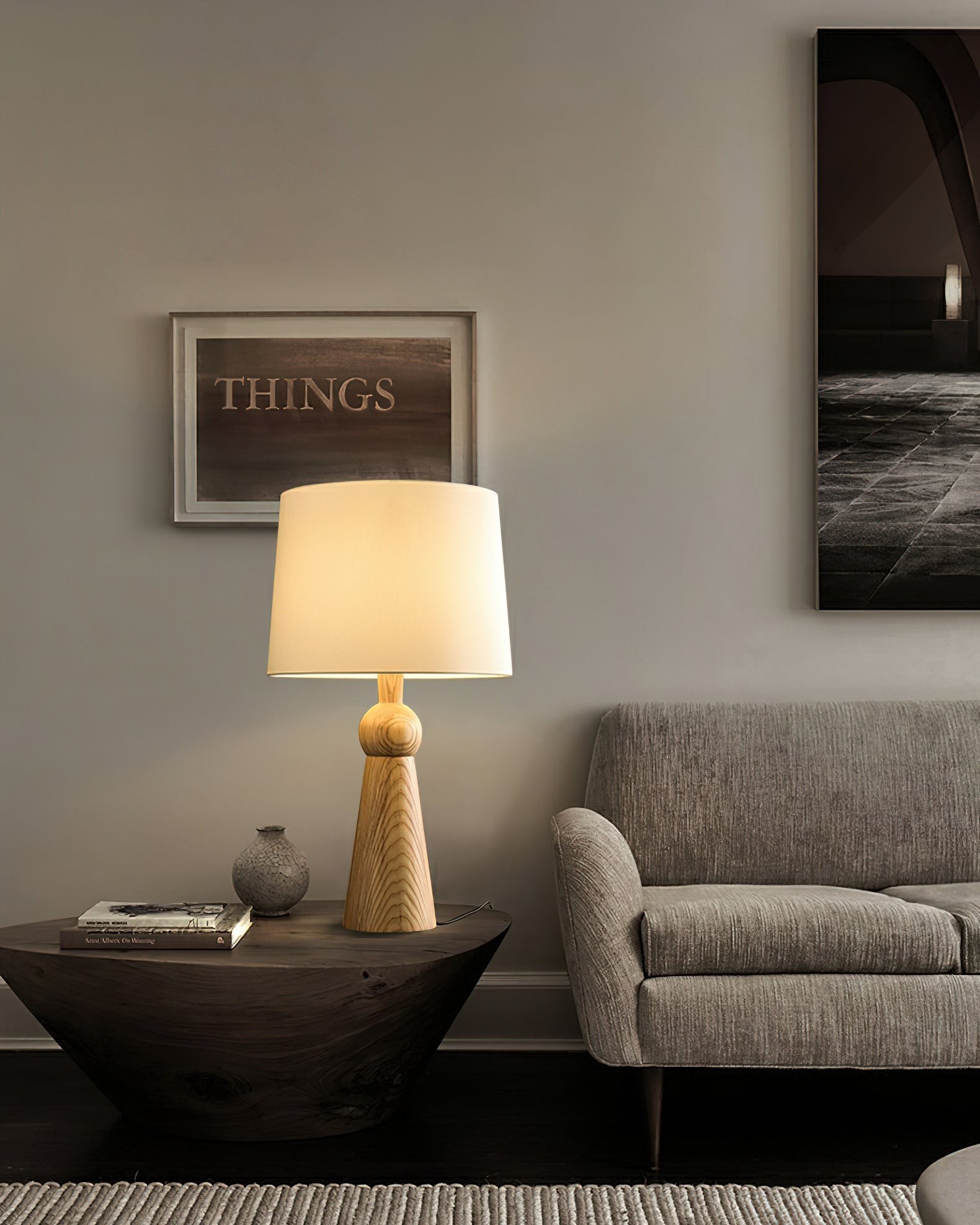 Nordic Retro Solid Wood Fabric Table Lamp K256