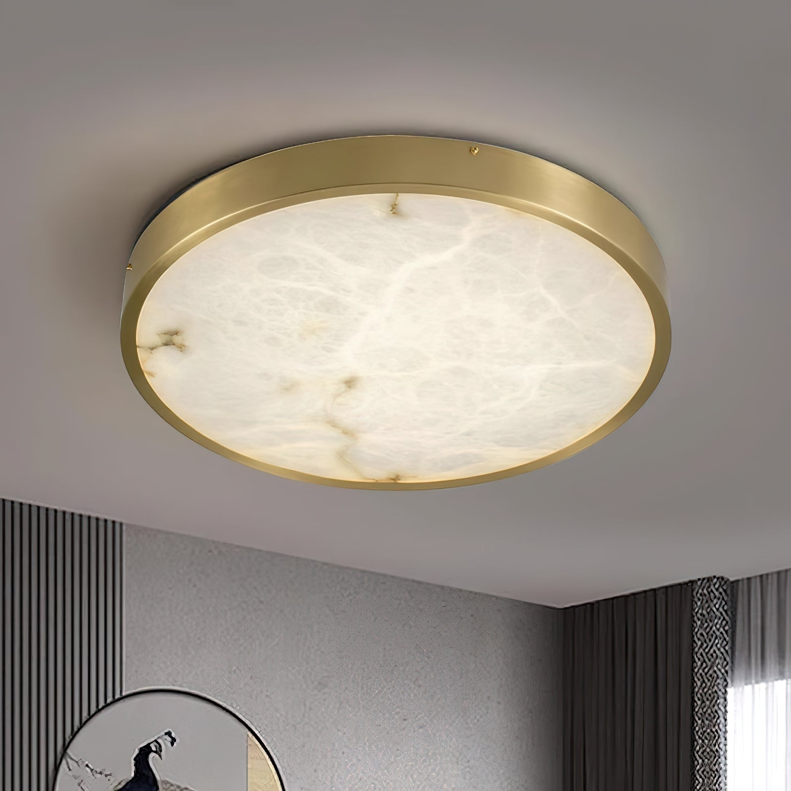 Geometric Alabaster Recessed Ceiling Light D431