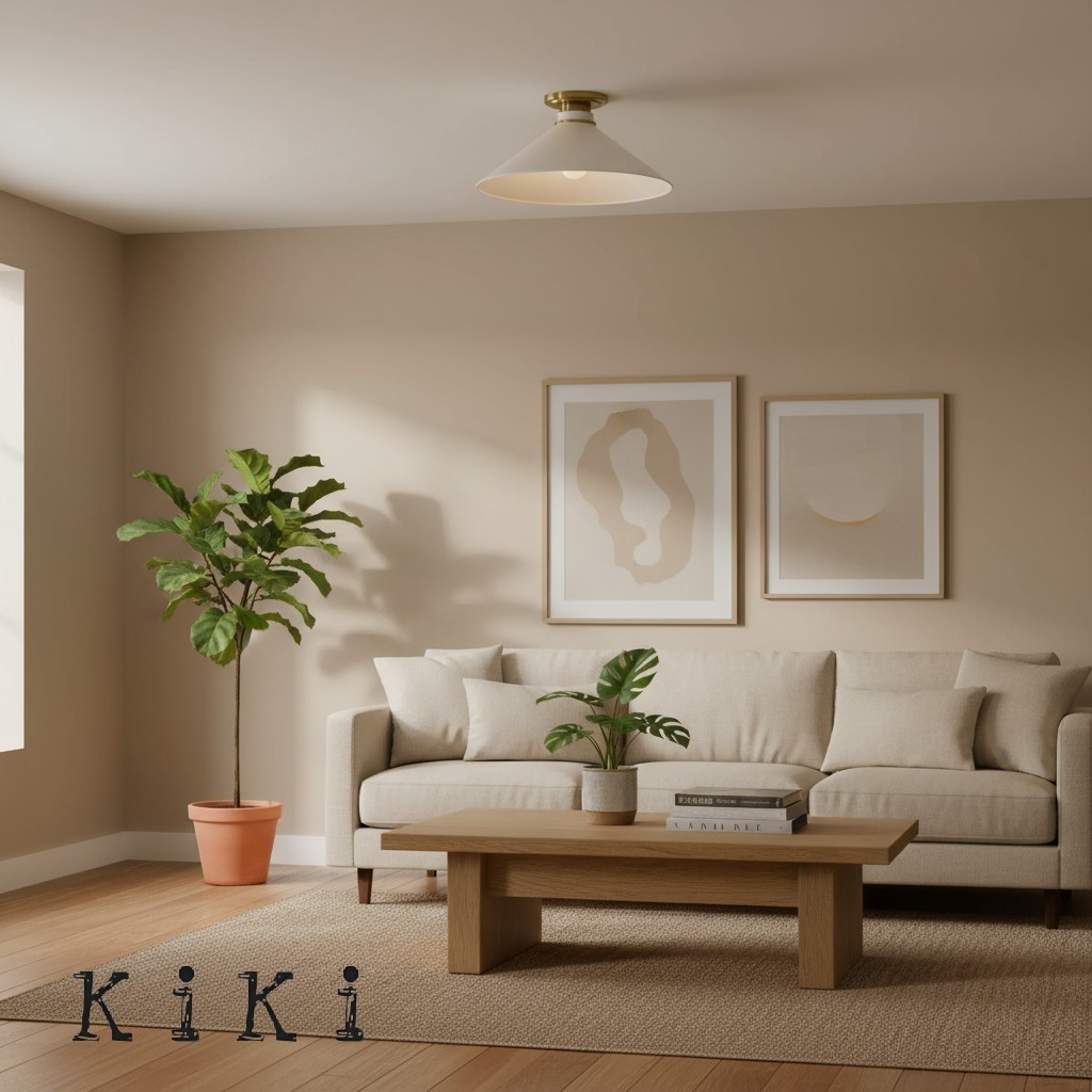Aurenza Simple Flush Mount – Metal and Glass Ceiling Light for Any Room K1138