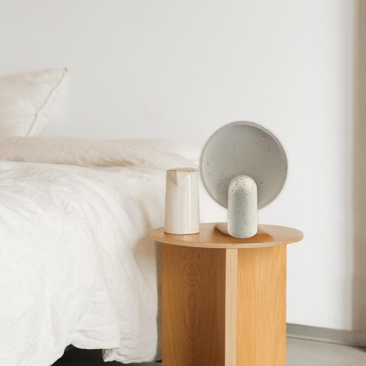 Wabi-sabi Style Eclipse Stone Table Lamp K831
