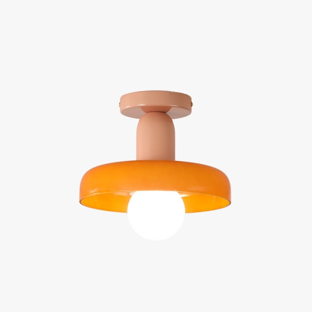 Bauhaus Round Glass Flush Disc Ball Ceiling Light K929