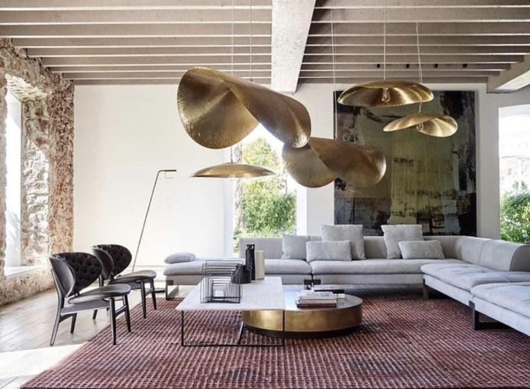 Hammered Brass Suspension Light K1205