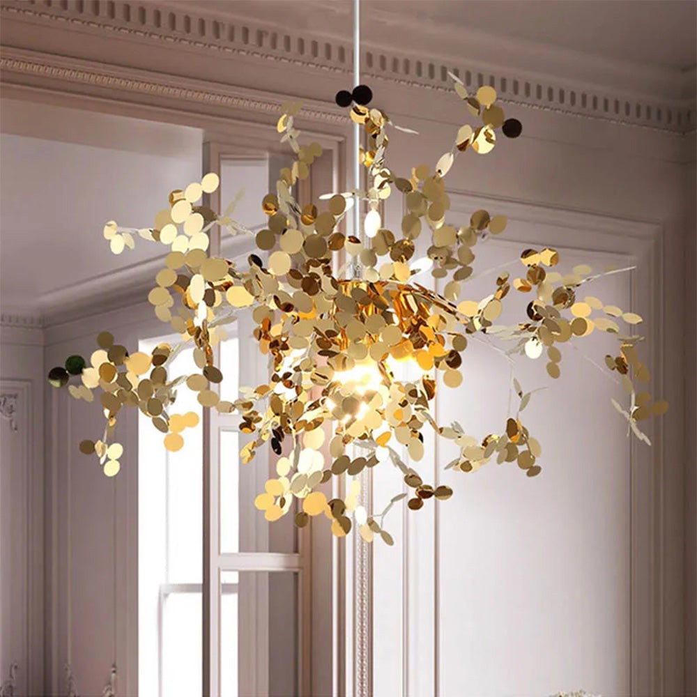 Modern Creative Decorative Leaf Stainless Steel Pendant Light K346