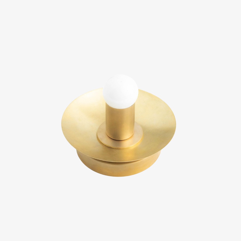 Radiro Globe Brass and Black Wall Light - Minimalist Scandinavian Sconce K1464