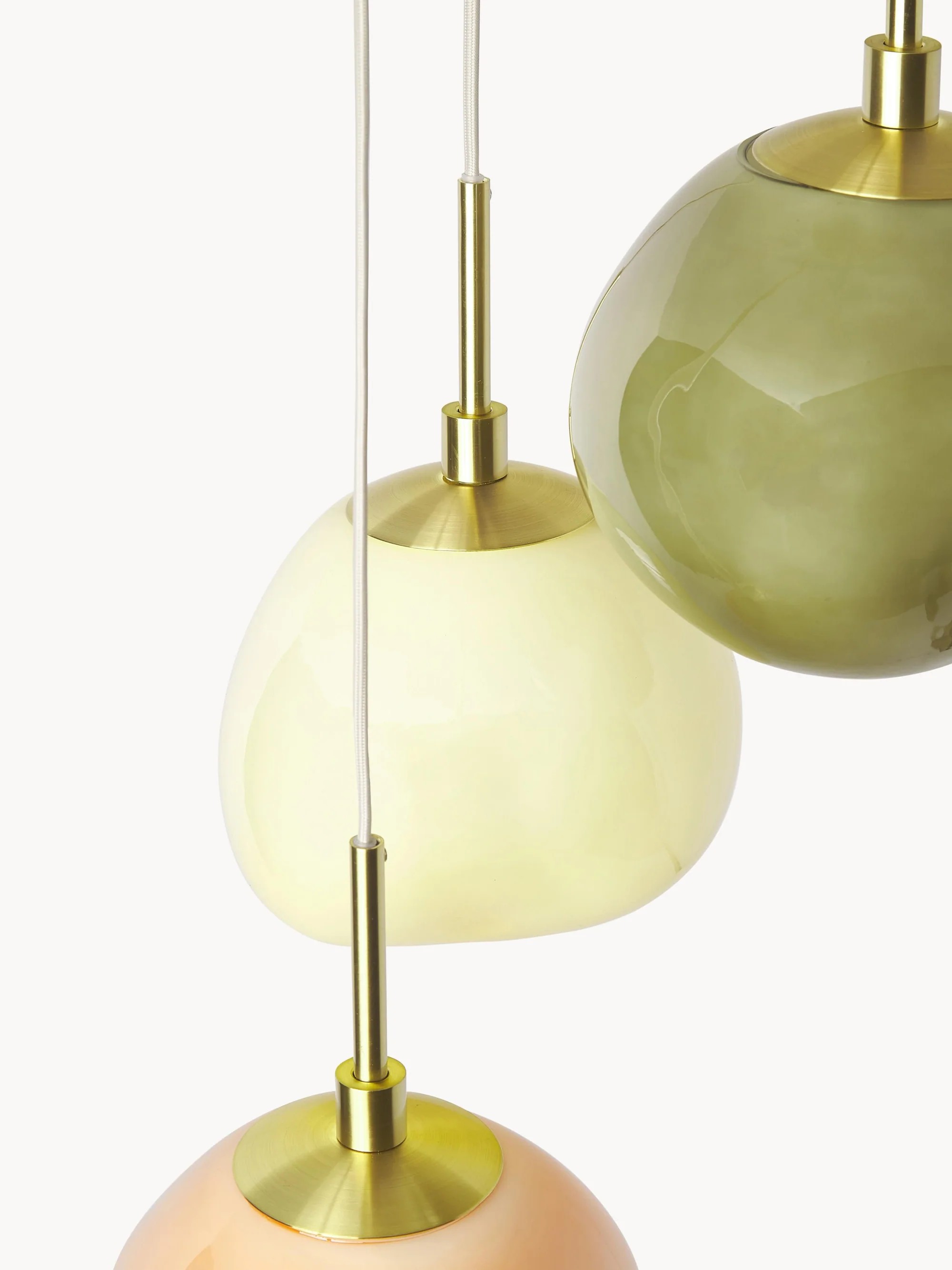 Artistic Multi-Color Glass Pendant – Minimalist Hanging Light for Living Room K1429