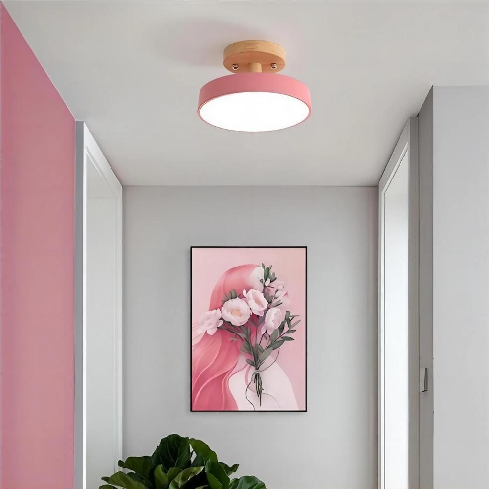 Scandinavian Design Round Wooden Ceiling Light K57