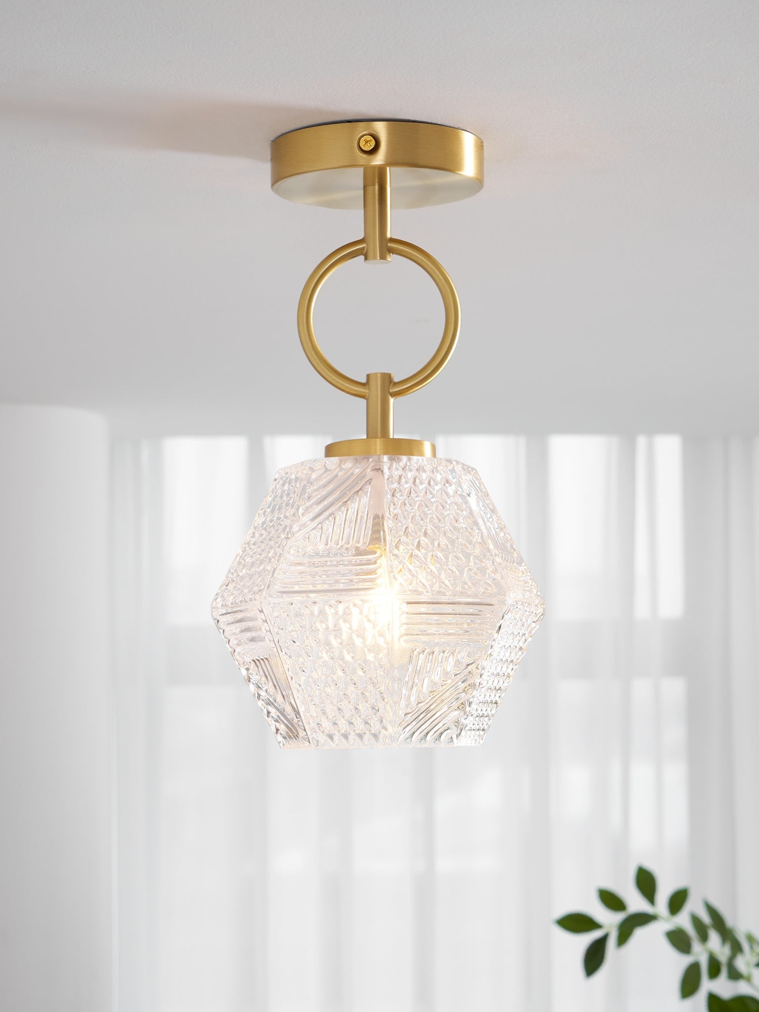 Diamond Cut Art Deco Ceiling Light K1006