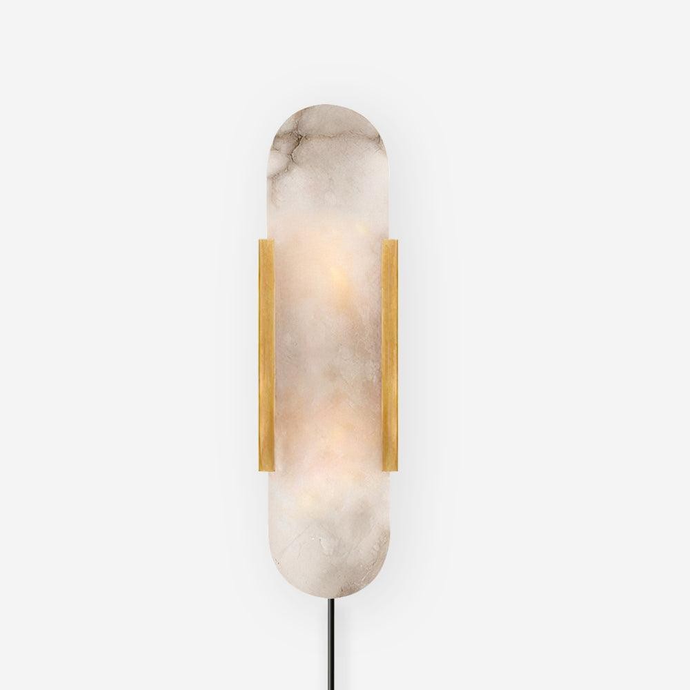 Alabaster Elongated Plug In Wall Lamp K501