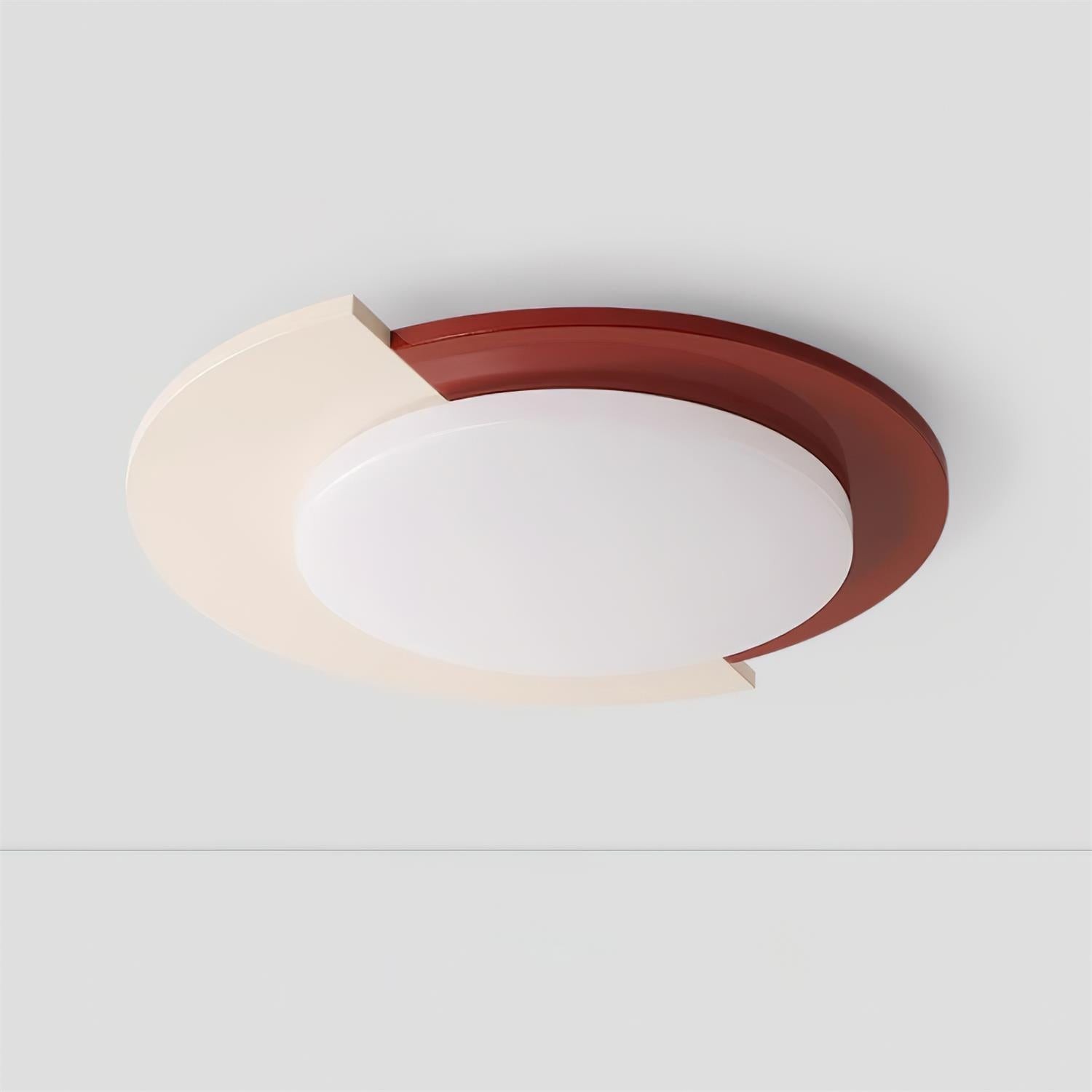 Red And White Round Ceiling Light K651