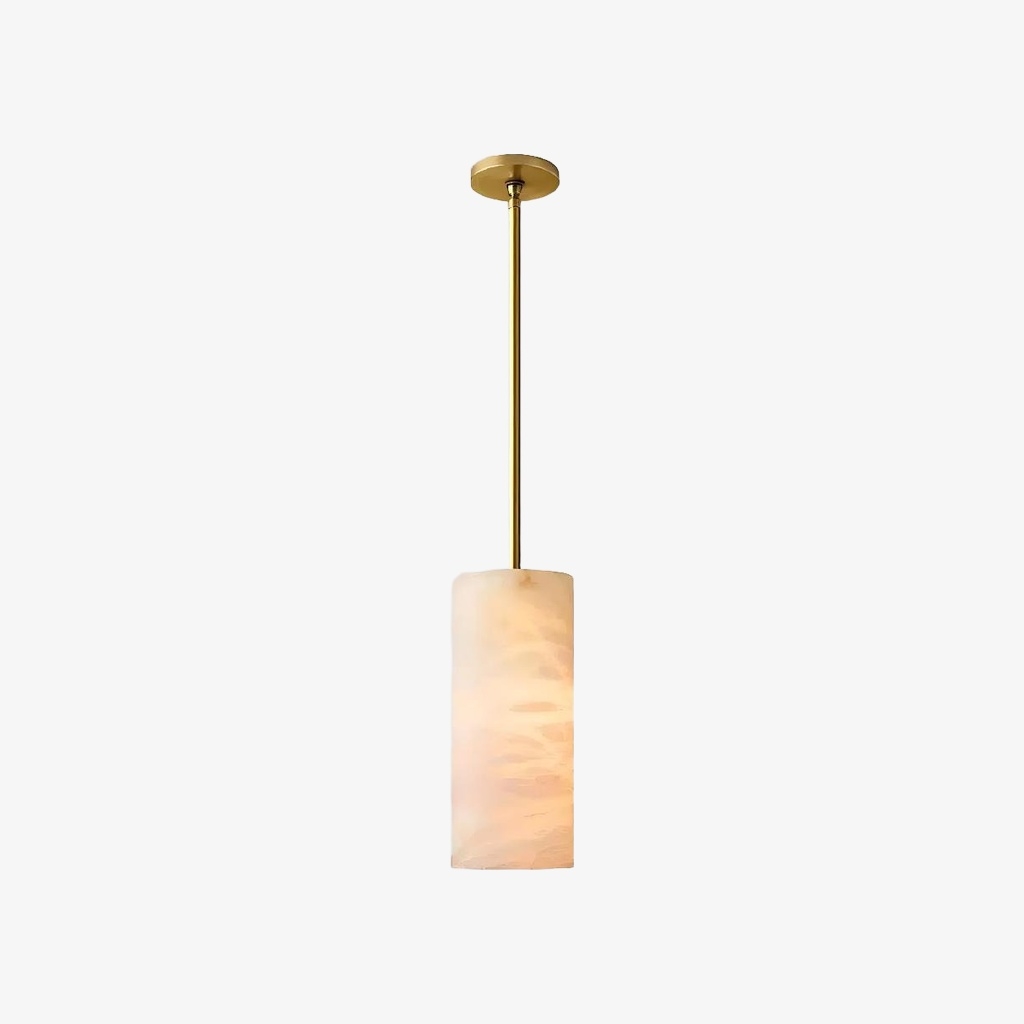 Lumastera Natural Stone Texture Cylindrical Pendant Lamp - Luxury Lamp for Living Room K2401