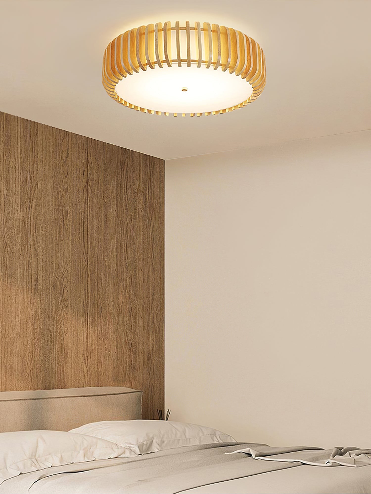 Wooden Drum Ceiling Lamp K1098