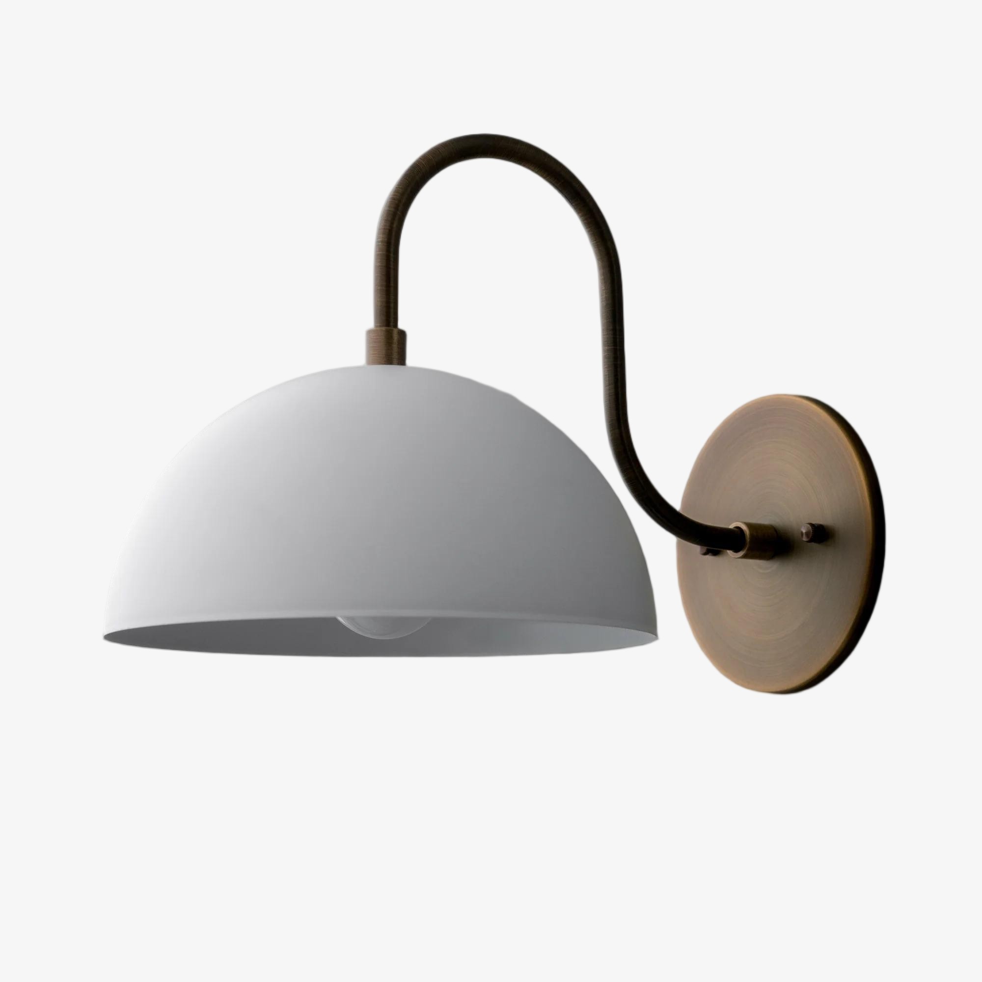 Curva Curved Dome Shade Wall Sconce – Mid-Century Modern Versatile Indoor Lighting K1542