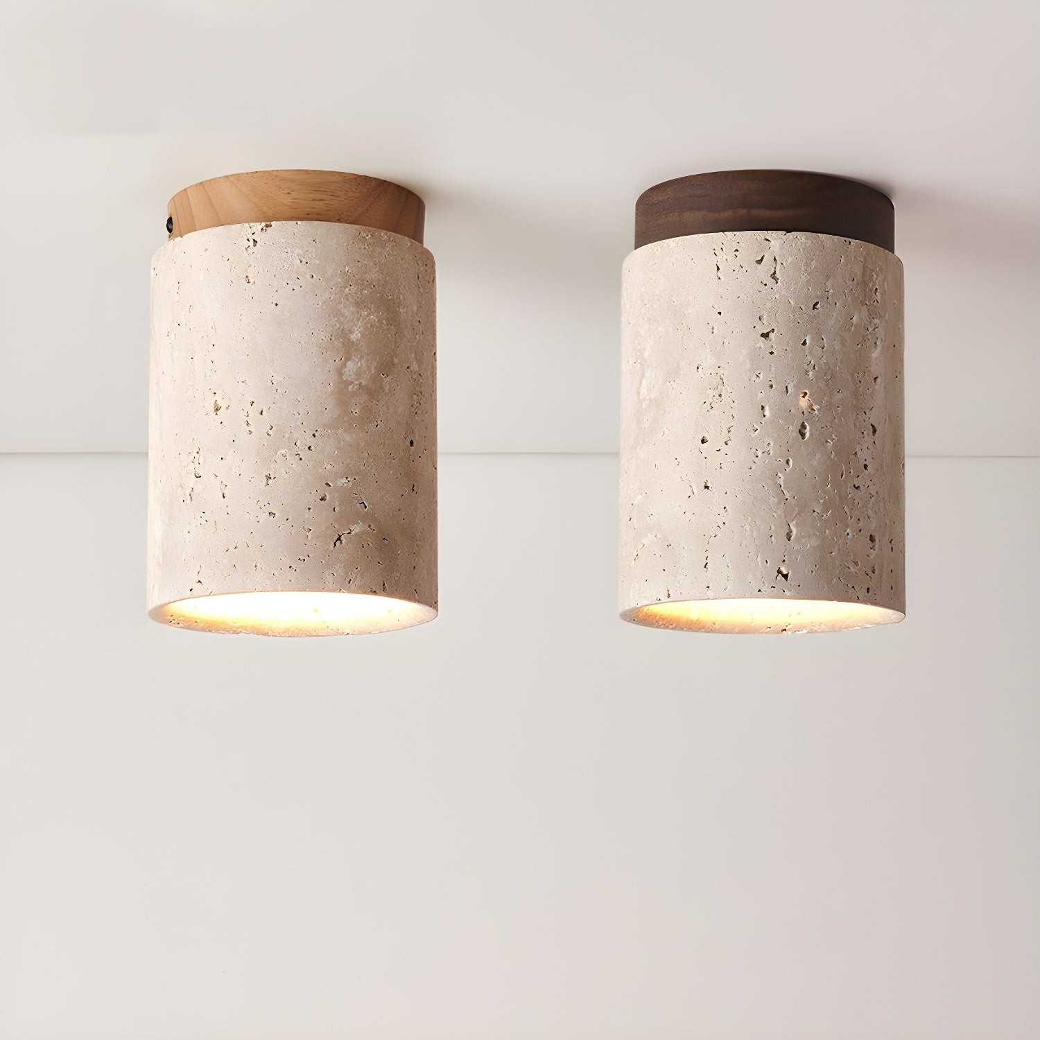 Marble Travertine Column Ceiling Lamp K688