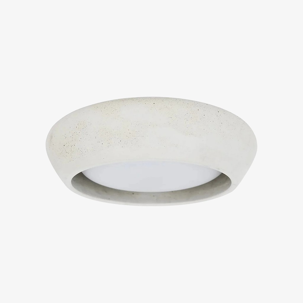 Monocem Minimalist Concrete Ceiling Fixture - Stylish Flush Mount Light for Living Room K2235