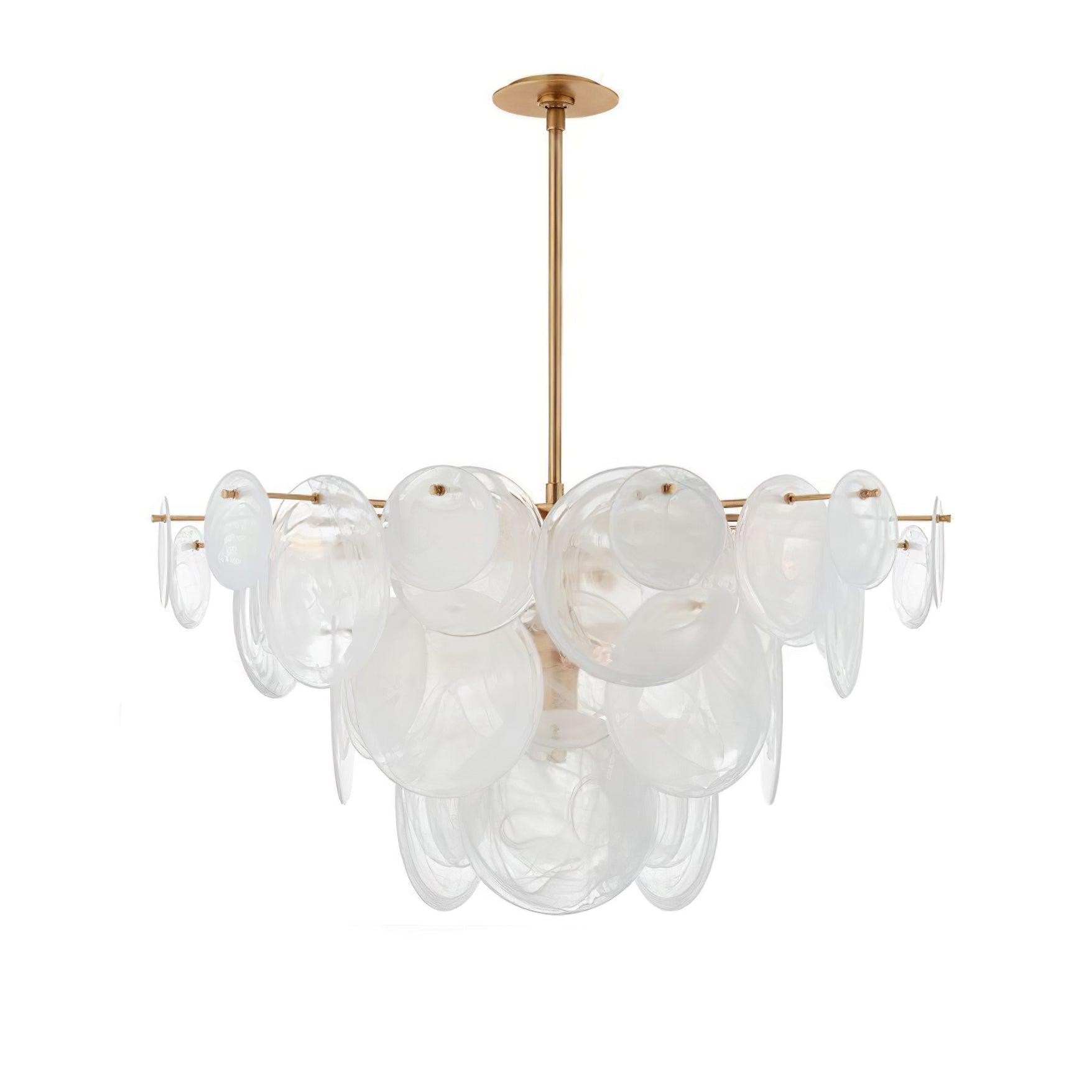 Brass Discs Cascading Chandelier K273