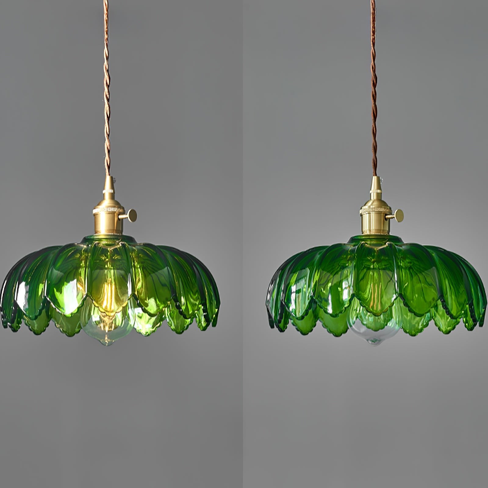 Retro Petal Green Pendant Lamp K454