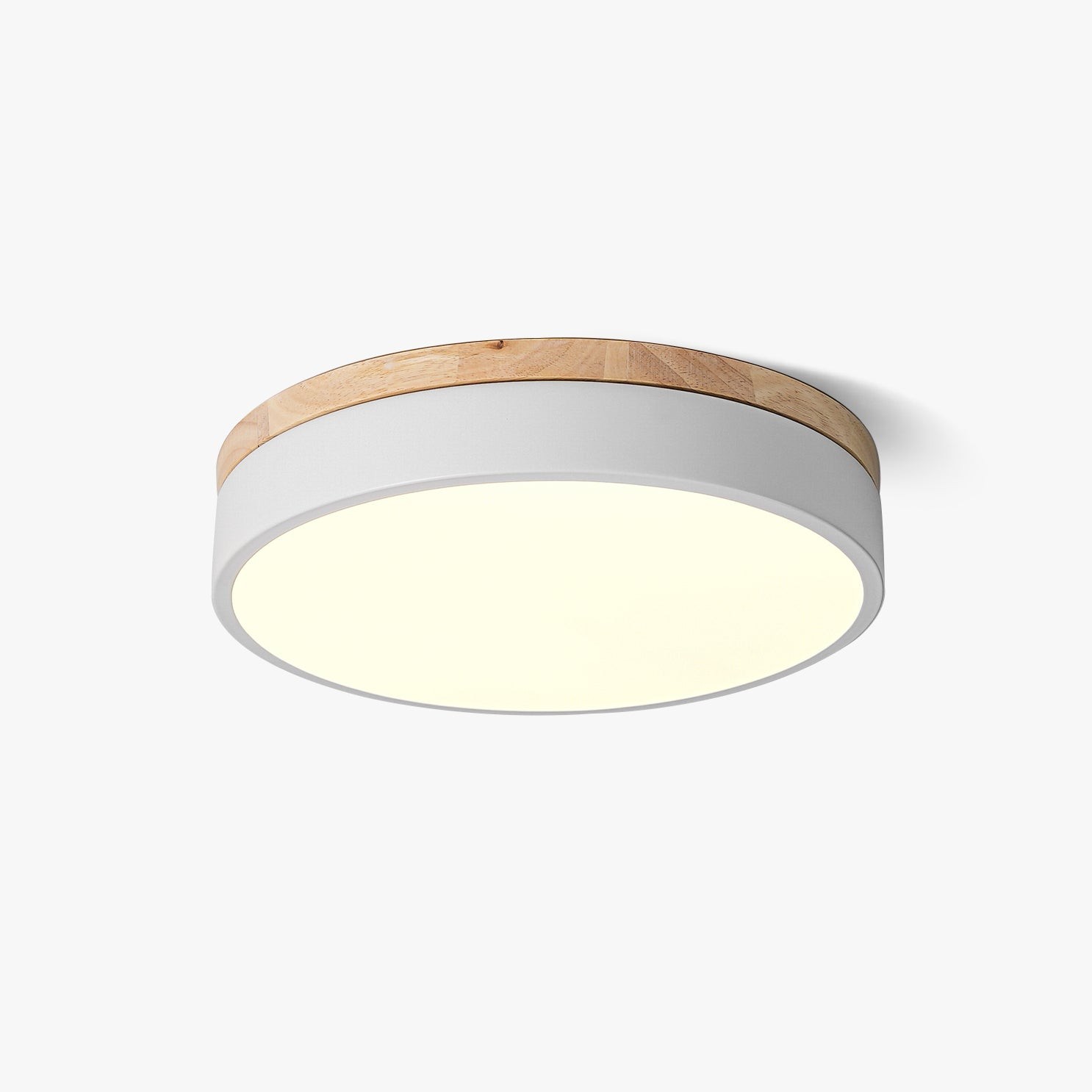 White Round Wooden Ceiling Lamp K772