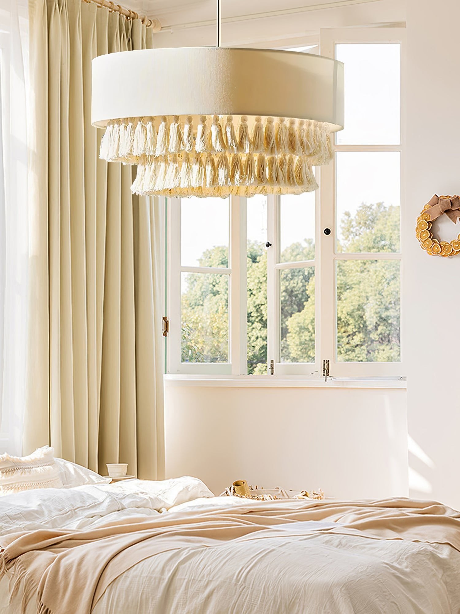 Bohemian Hemp Rope Tassel Chandelier K396