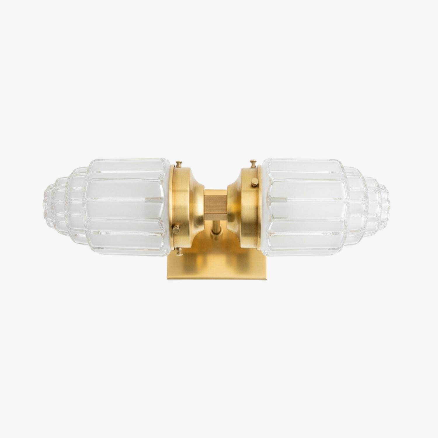 Tierlux Glass Art Deco Wall Sconce - Glass Frosted Globes with Skyscraper Globe K1471
