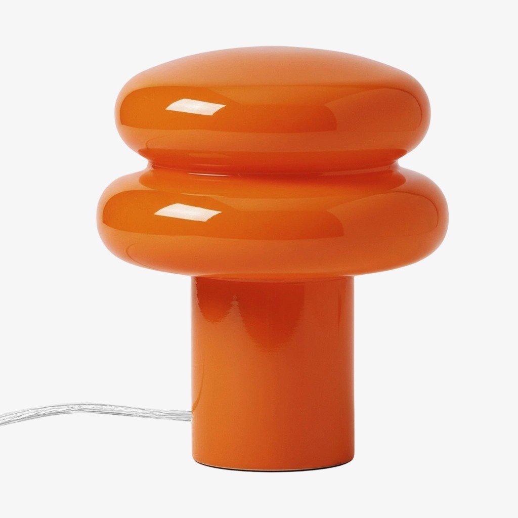 Orra Mushroom Glass Table Lamp - Minimalist Opal Shade Table Light for Home Décor K1428