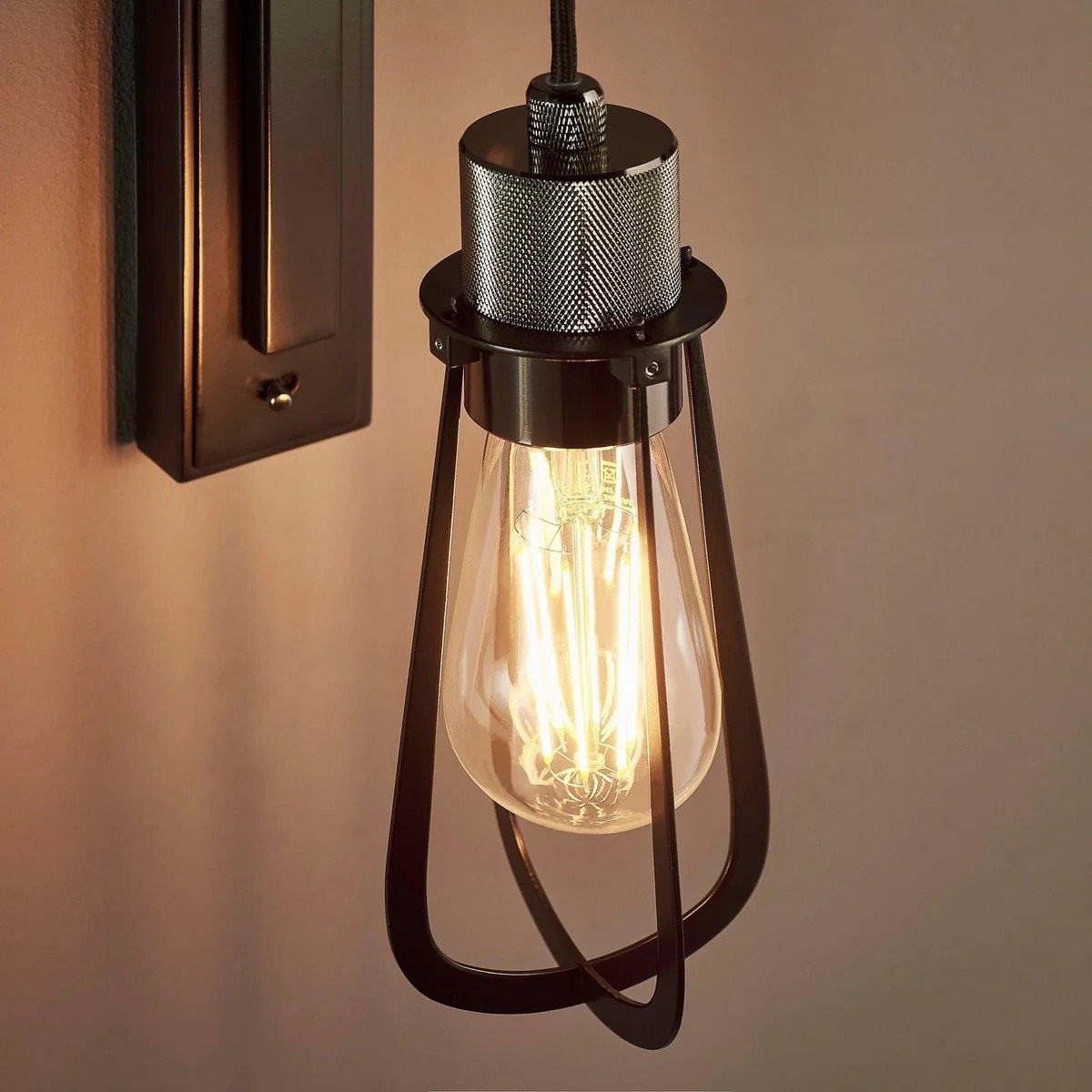 Readium Industrial Metal Wall Sconce - Modern Toggle Switch for Living Room K1855