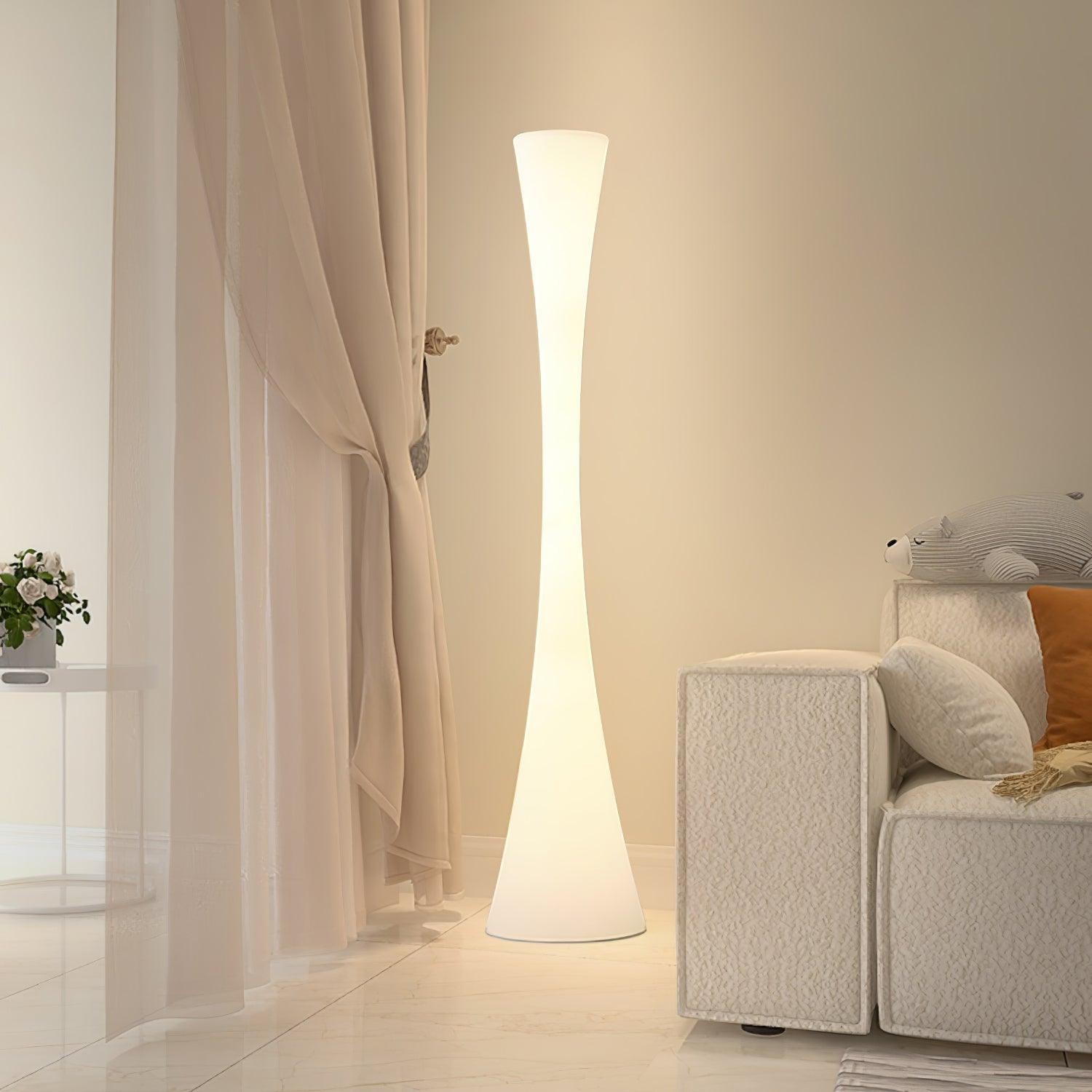 Romantic Simple White Column Floor Lamp K819