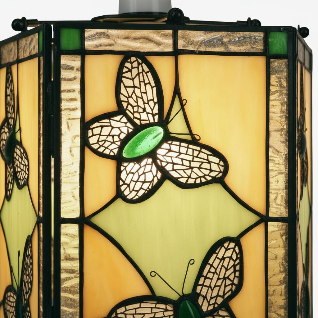 TF Butterfly Pendant Lamp - Artistic Stained Glass Pendant Light K1801