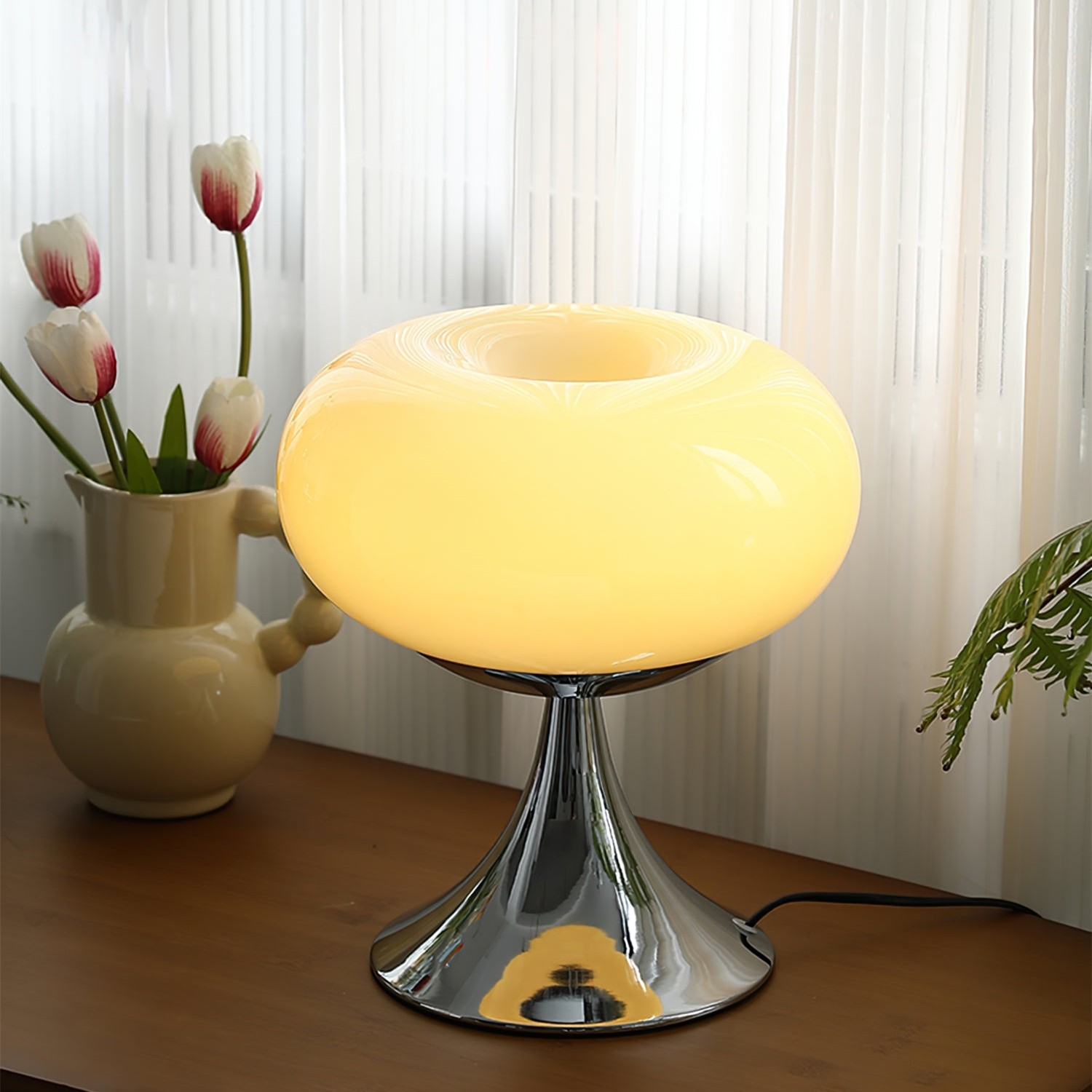 Lollora Playful Rounded LED Table Lamp Minimalist for Desk Shelf K149
