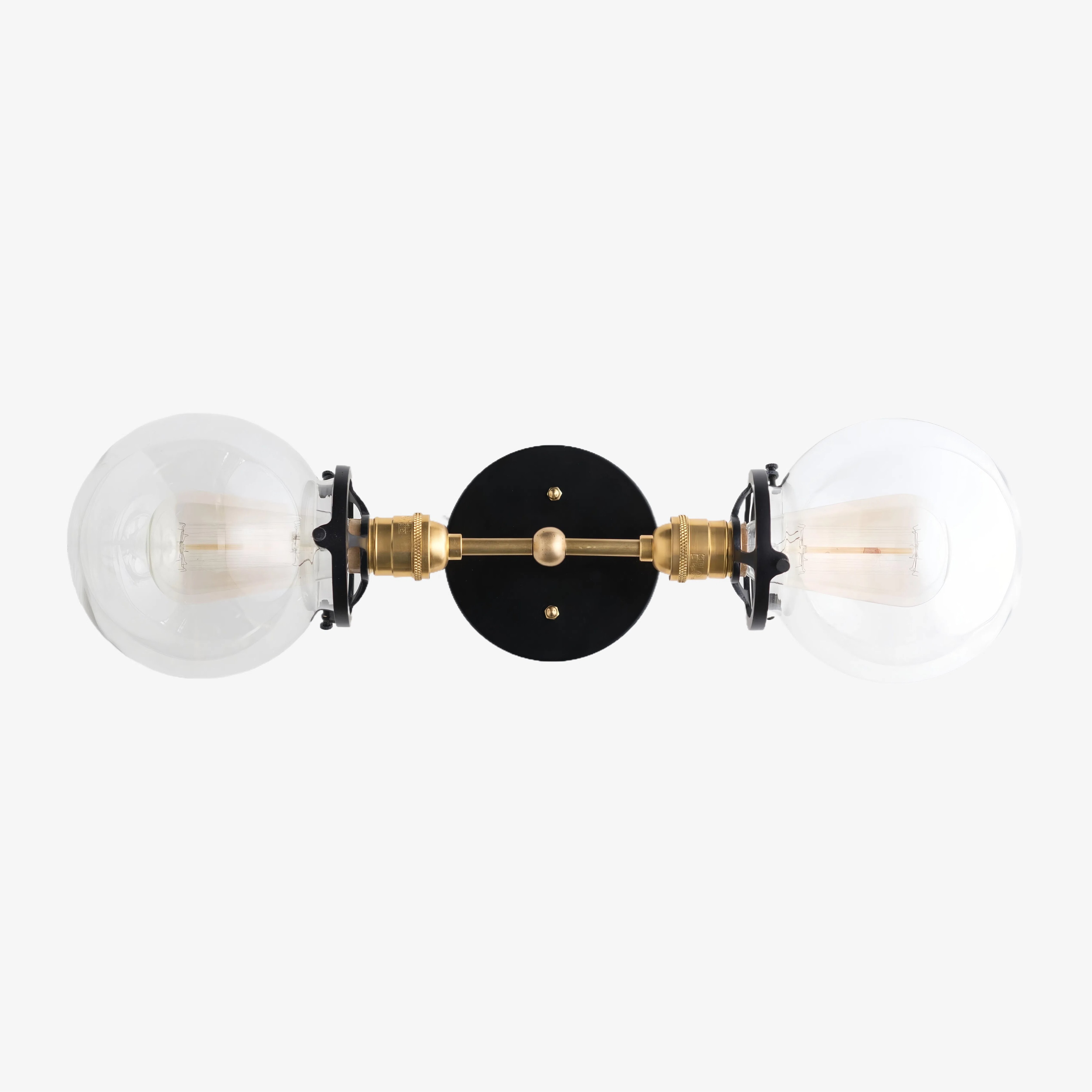 Lumio Globe Industrial Vanity Lighting- Modern Double Globe Wall Light K1510
