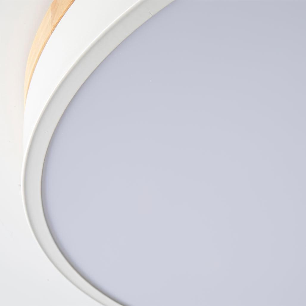 White Round Wooden Ceiling Lamp K772