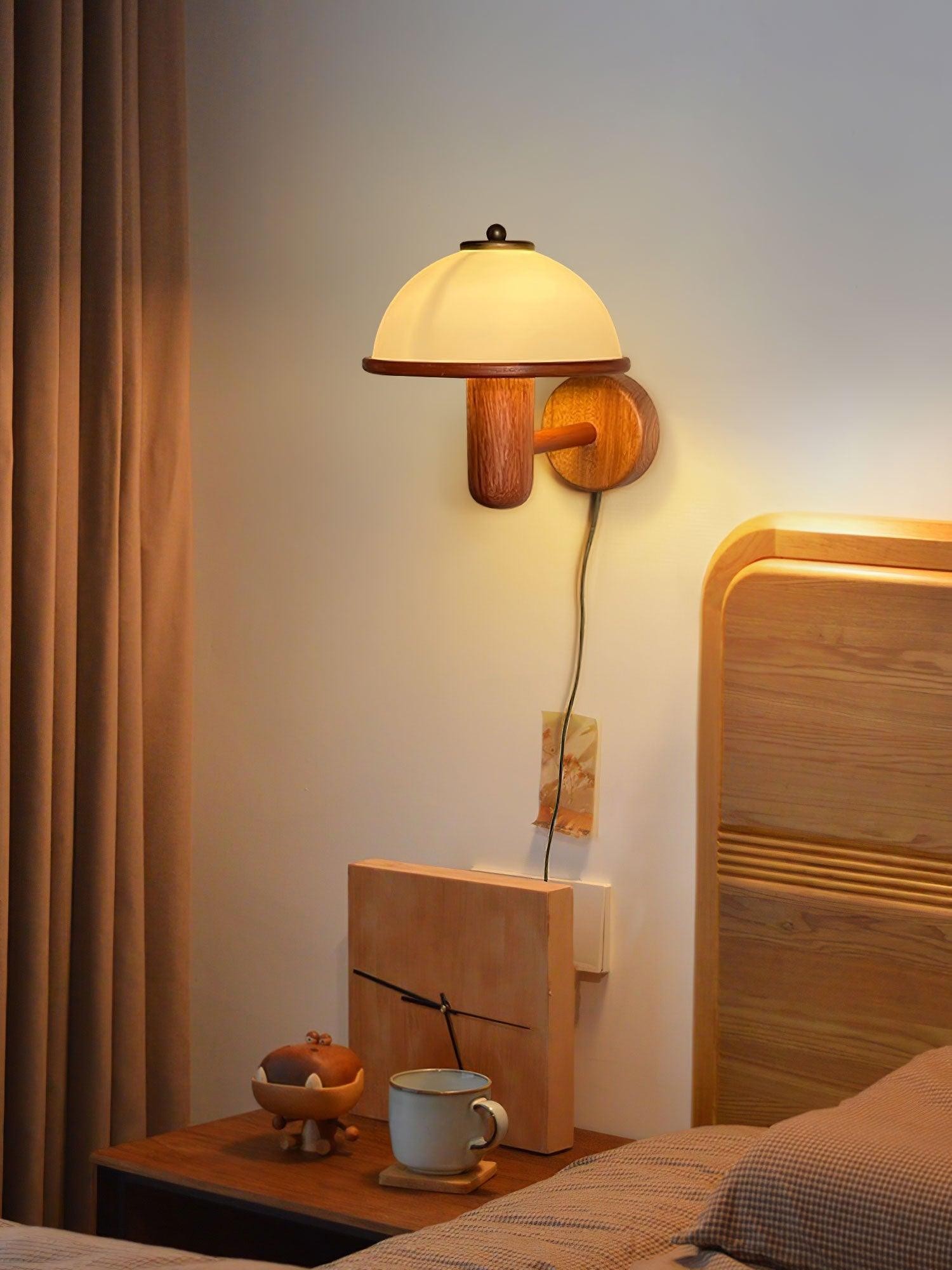 Mushroom Wood Wall Lamp K536
