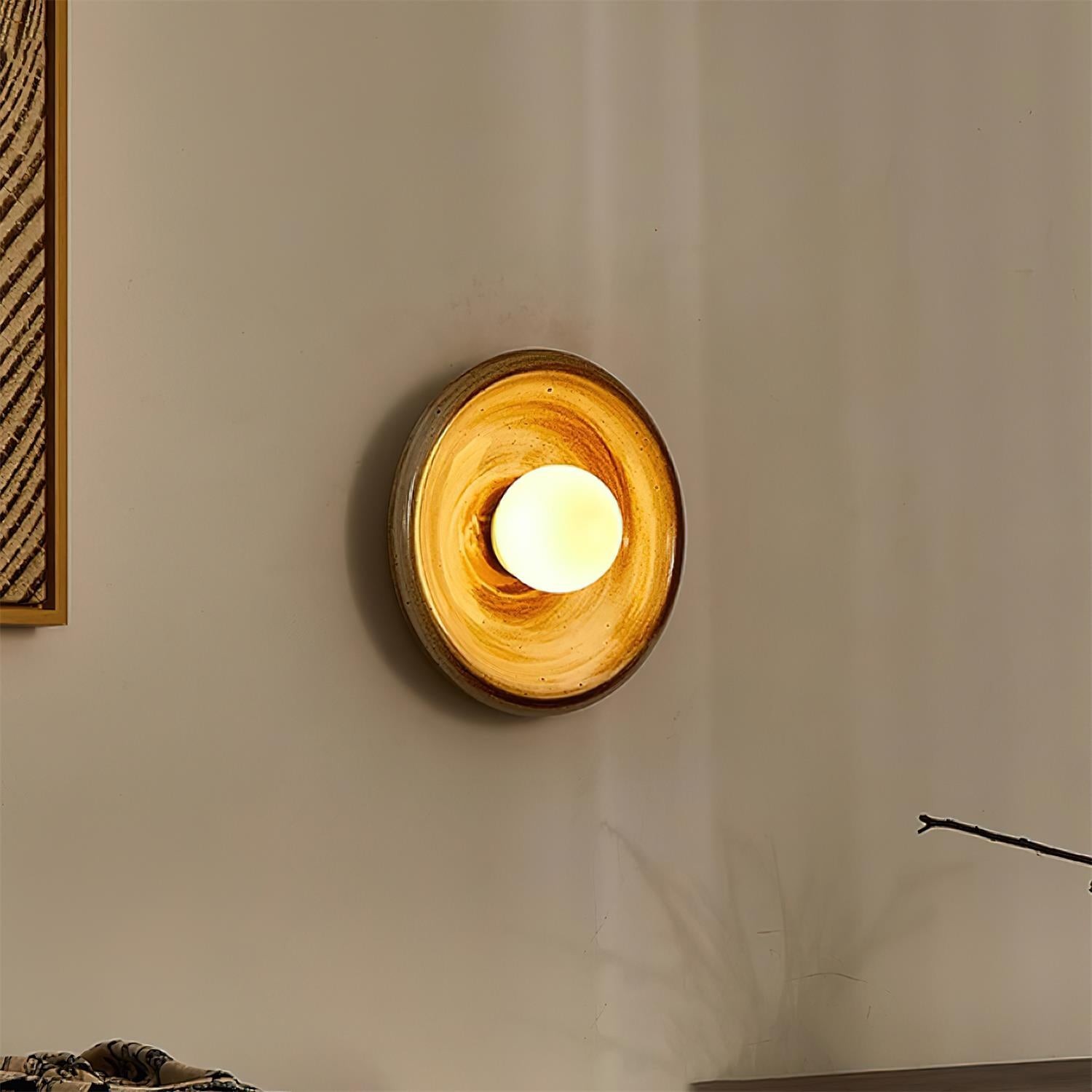 Round Ceramic Track Wall Lamp K589