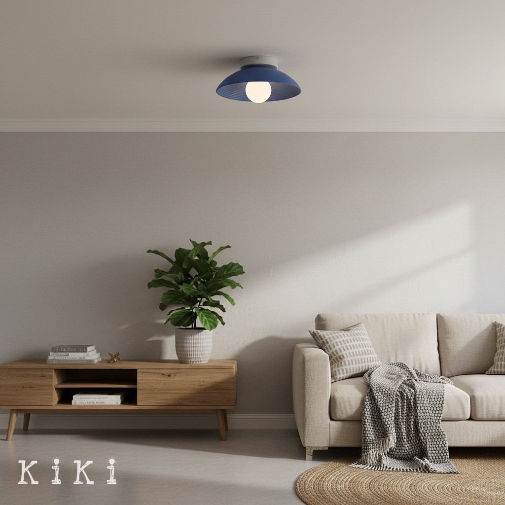 Ovalune Textured Ceiling Lamp - Contemporary Style Lighting for Living Spaces K2104