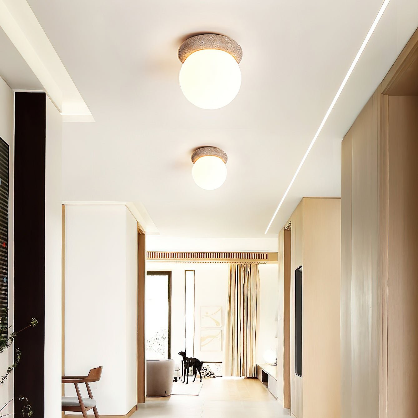 Marble Travertine Asteroid Ceiling Lamp K242