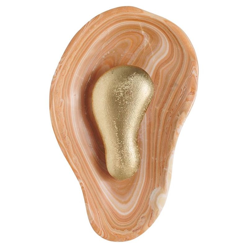 Oyster Hammered Onyx Sconce D725
