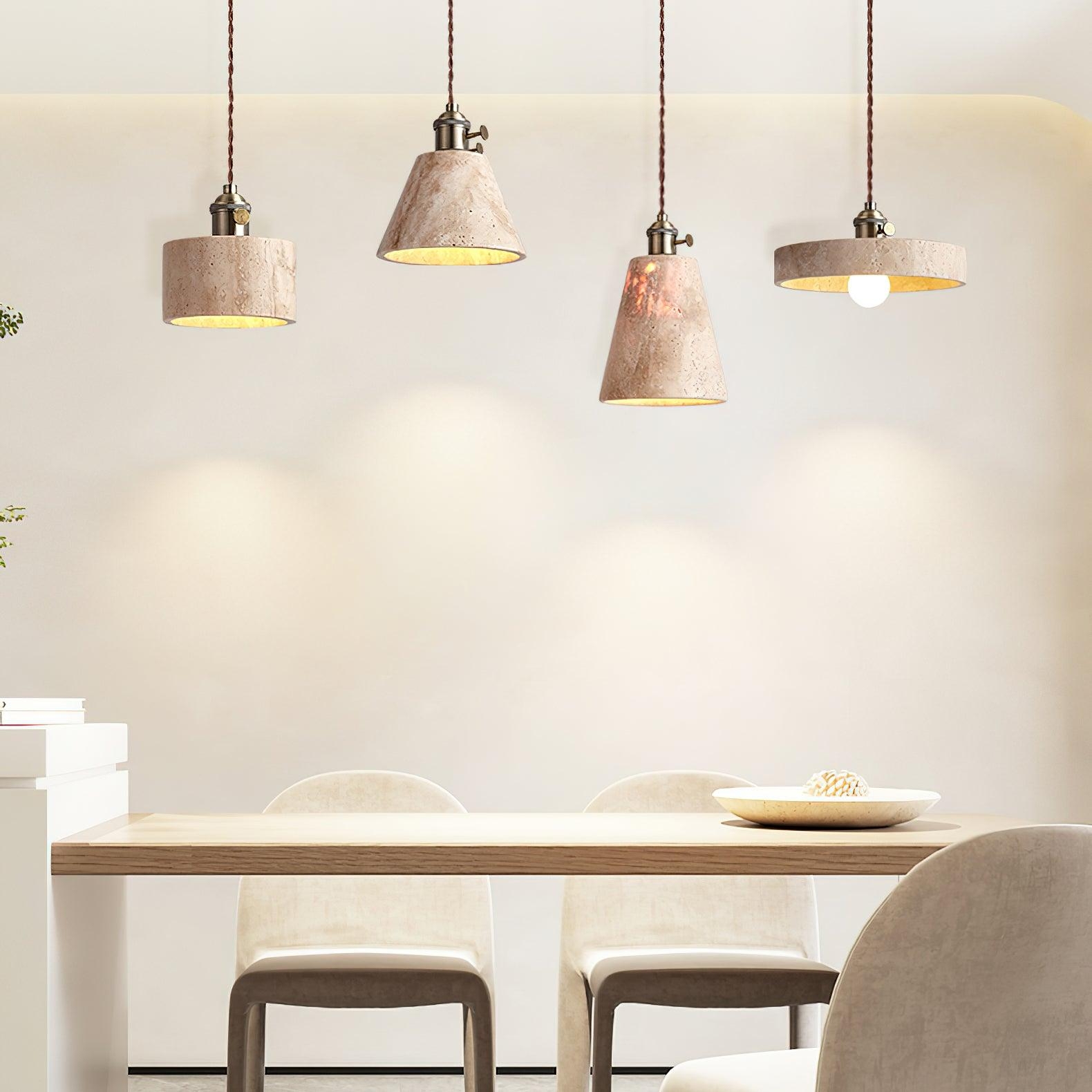 Alagusmo Minimalist Travertine Pendant Light D892
