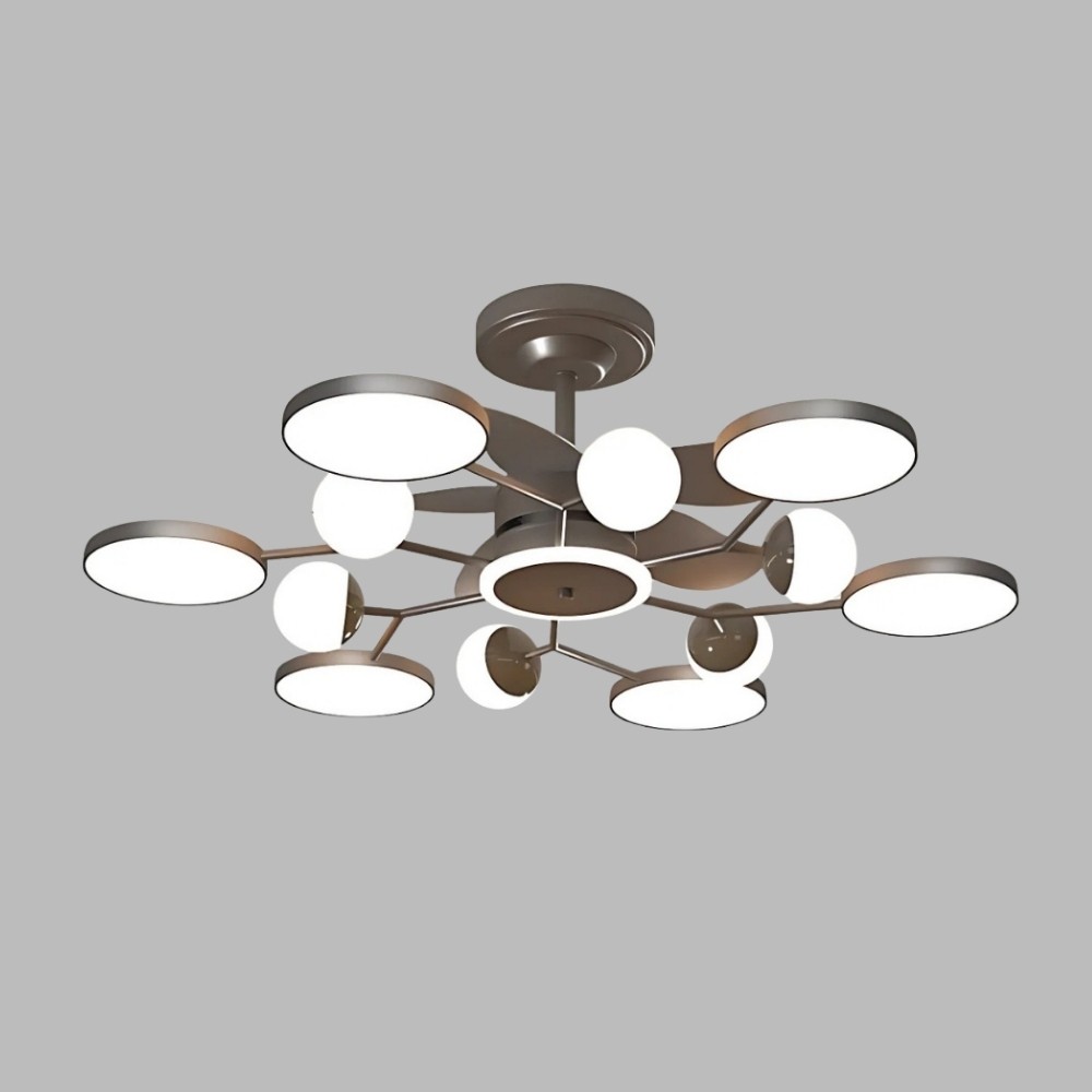 Nordic Branch Quiet Led Ceiling Fan Light K950